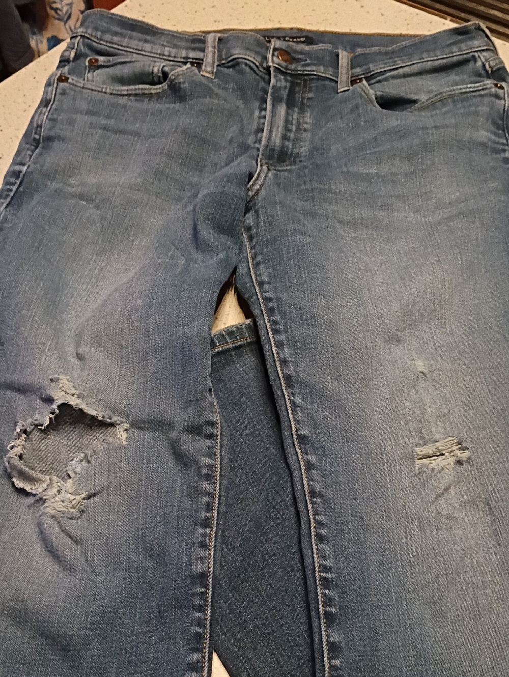 Lucky Brand Distressed Blue Denim Jeans